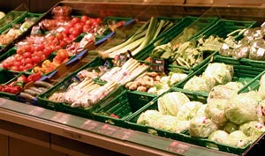 Gem&uuml;se im Supermarkt